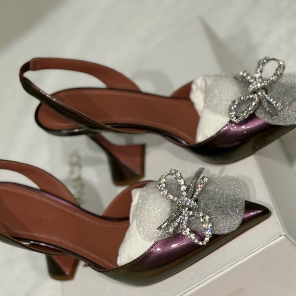 Rosie Sling T .95 Patent Glitter Winter Nude - Picture 3 of 5